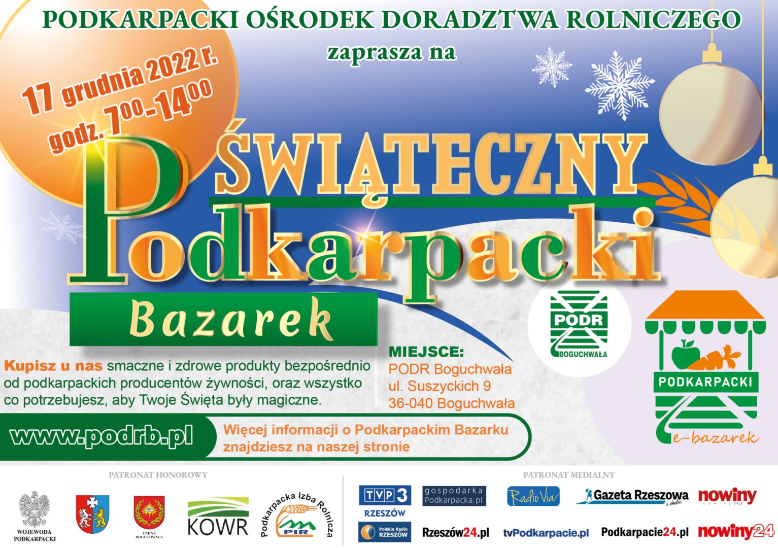 Świąteczny Podkarpacki Bazarek 17.12.2022