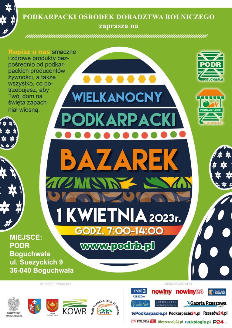 Wielkanocny Podkarpacki Bazarek 1 kwietnia w Boguchwale!